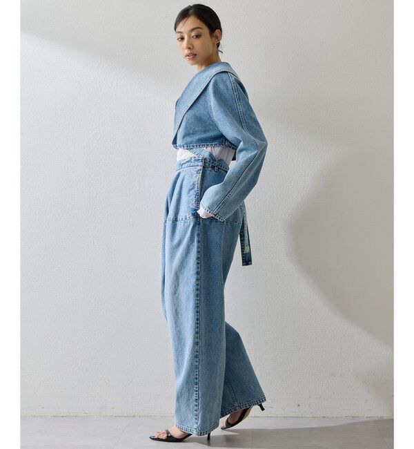  「バックリボンデニムジャケット」|デニムジャケット|