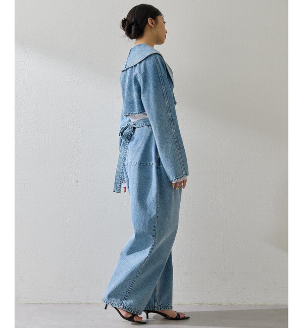  「バックリボンデニムジャケット」|デニムジャケット|