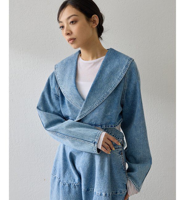  「バックリボンデニムジャケット」|デニムジャケット|