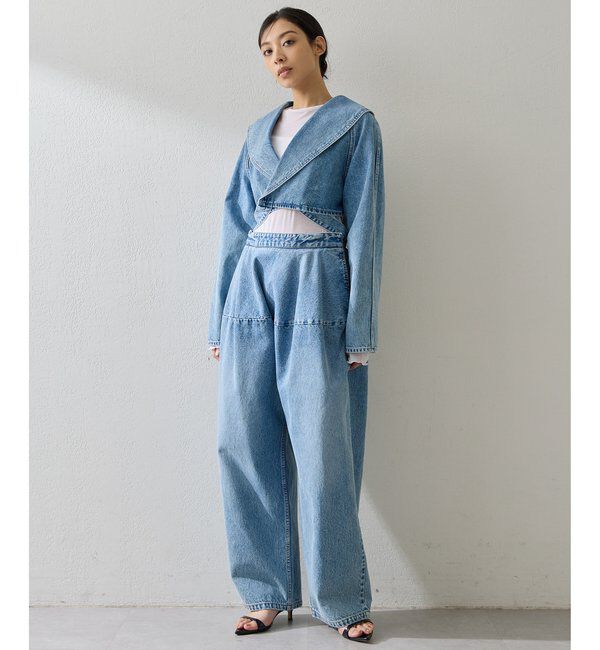  「バックリボンデニムジャケット」|デニムジャケット|