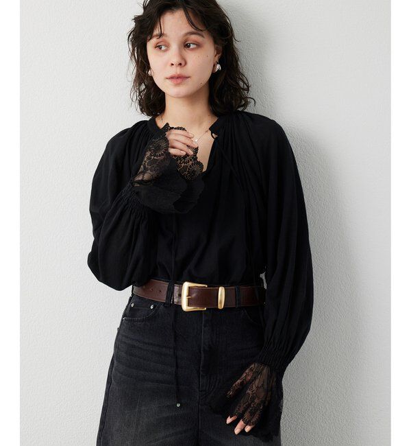  「コットンレースブラウス」|シャツ・ブラウス|