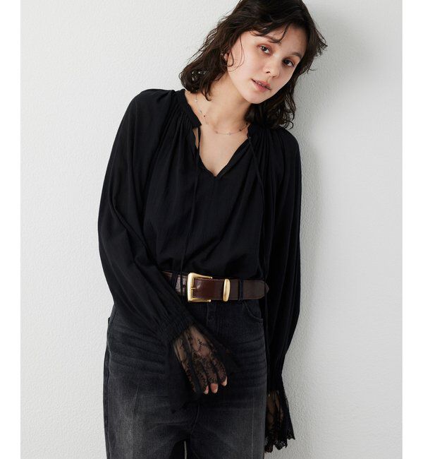  「コットンレースブラウス」|シャツ・ブラウス|