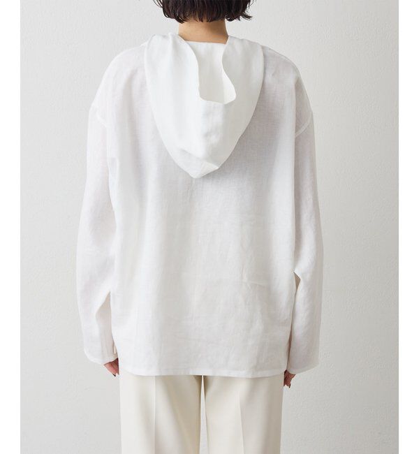  「リネンフードプルオーバー」|シャツ・ブラウス|