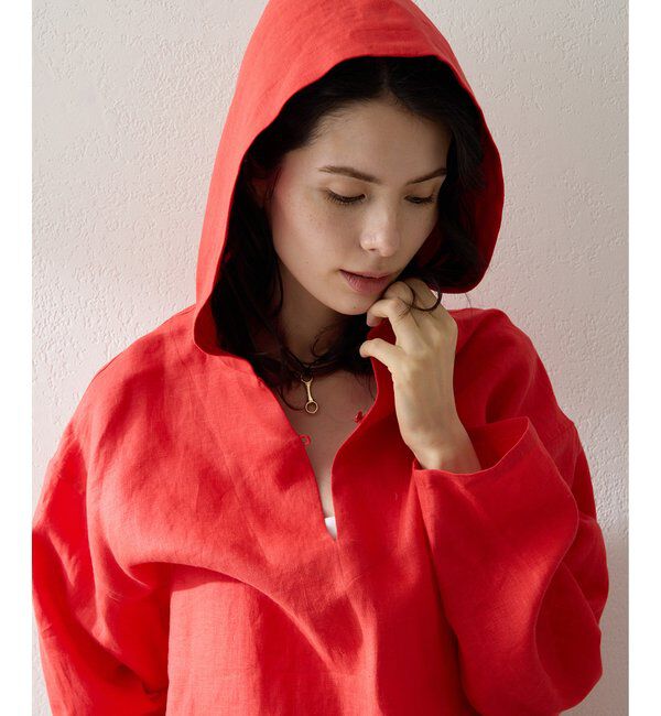  「リネンフードプルオーバー」|シャツ・ブラウス|