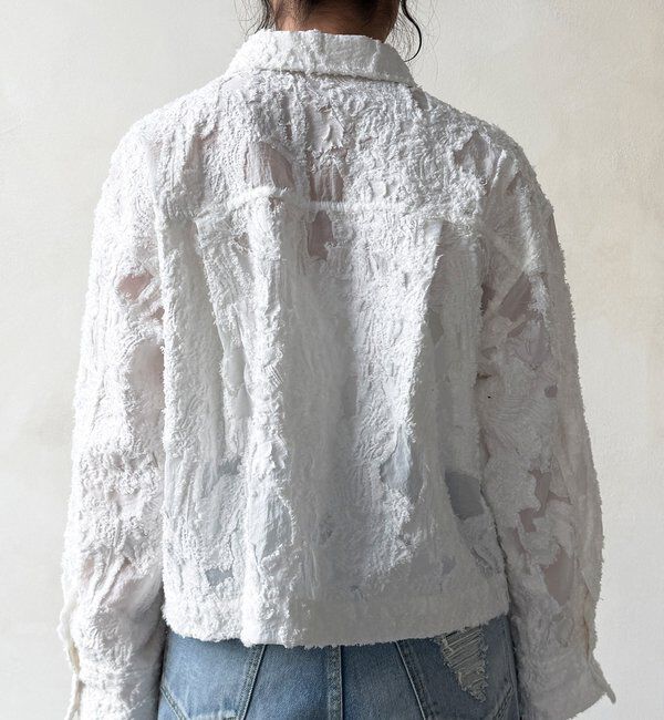  「【WEB限定】カットジャガードジャケット」|ブルゾン・スタジャン|