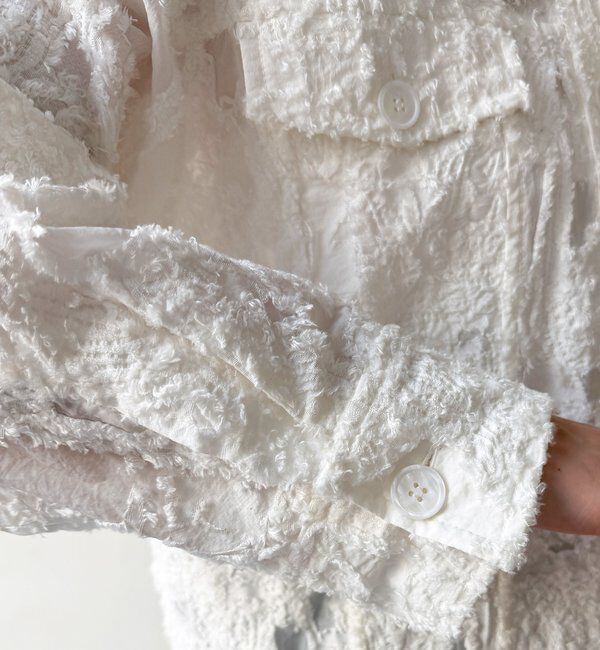  「【WEB限定】カットジャガードジャケット」|ブルゾン・スタジャン|