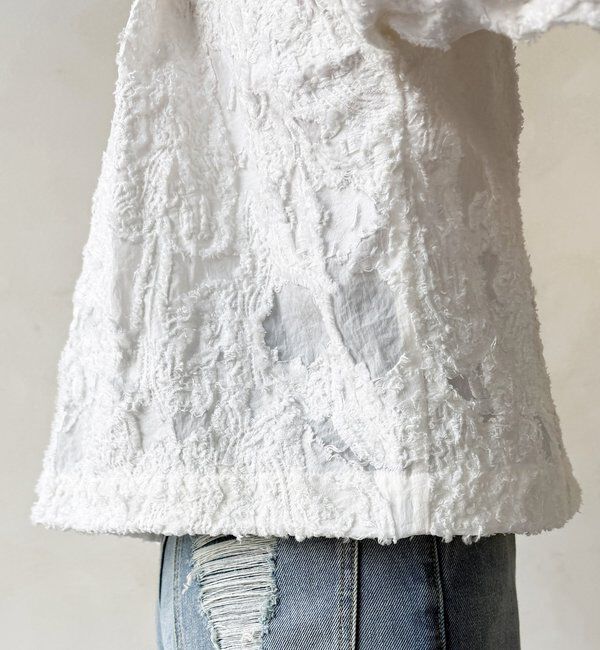  「【WEB限定】カットジャガードジャケット」|ブルゾン・スタジャン|