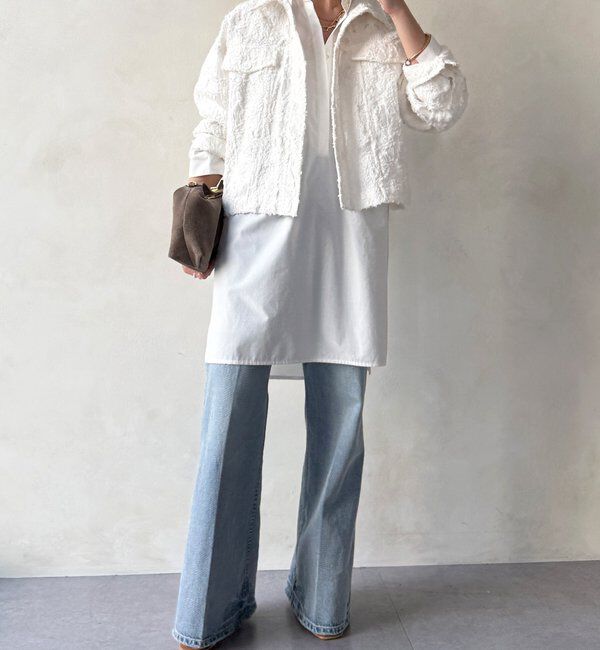  「【WEB限定】カットジャガードジャケット」|ブルゾン・スタジャン|