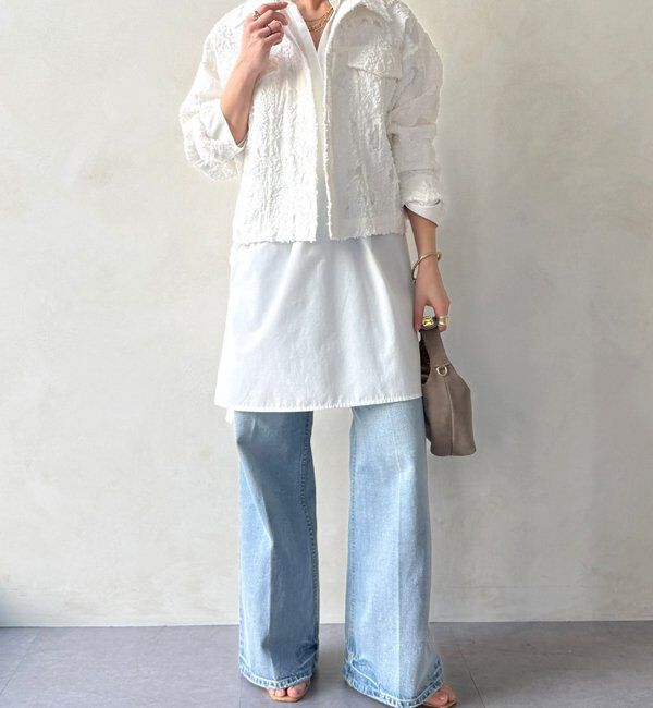  「【WEB限定】カットジャガードジャケット」|ブルゾン・スタジャン|