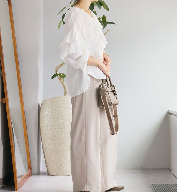  「【着映え】フリルディテールブラウス」|シャツ・ブラウス|