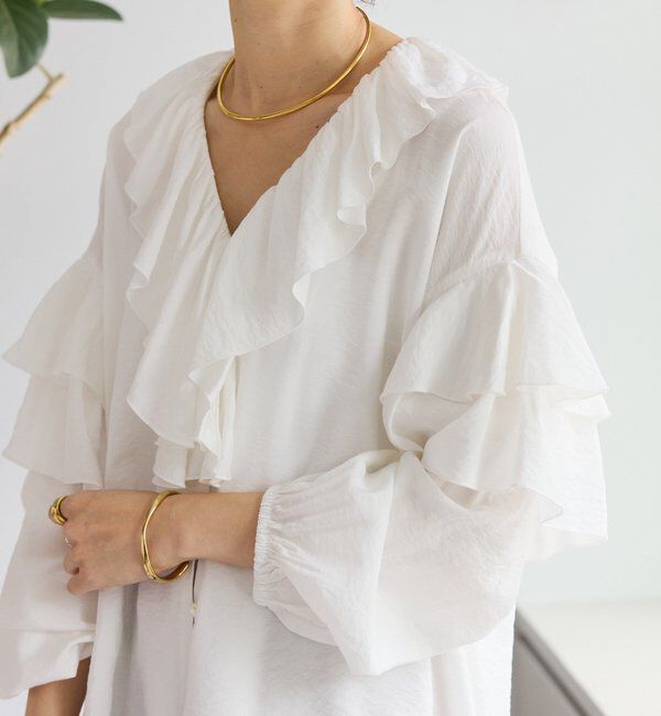  「【着映え】フリルディテールブラウス」|シャツ・ブラウス|