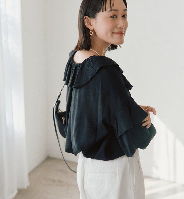  「【着映え】フリルディテールブラウス」|シャツ・ブラウス|