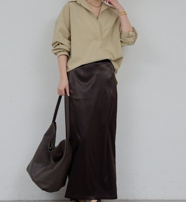  「スキッパーシャツ」|シャツ・ブラウス|ベージュ