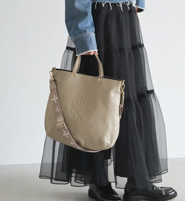  「スリム2WAYトートバッグ <エンボスモノグラム>」|トートバッグ|