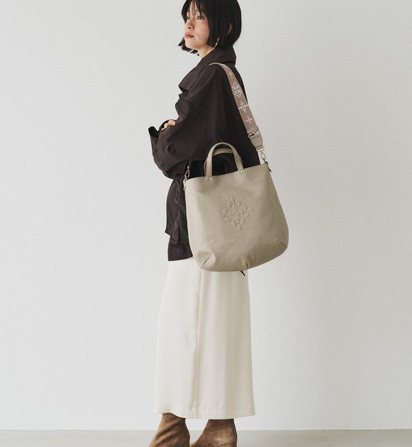  「スリム2WAYトートバッグ <エンボスモノグラム>」|トートバッグ|