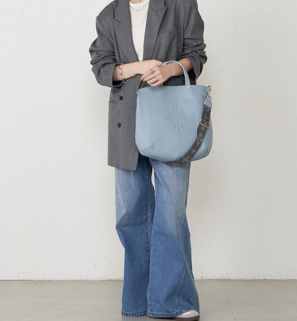  「スリム2WAYトートバッグ <エンボスモノグラム>」|トートバッグ|