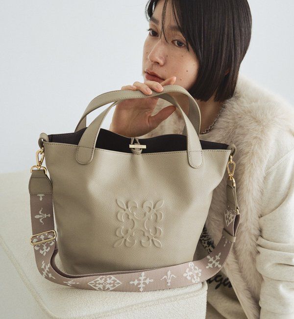  「エンボスモノグラム2WAYミニトートバッグ」|トートバッグ|