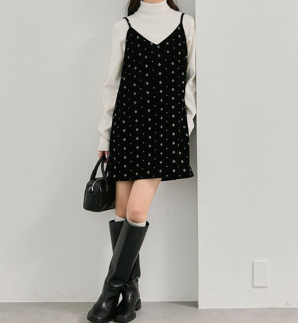  「シャイニーベロアミニキャミワンピース」|ワンピース|