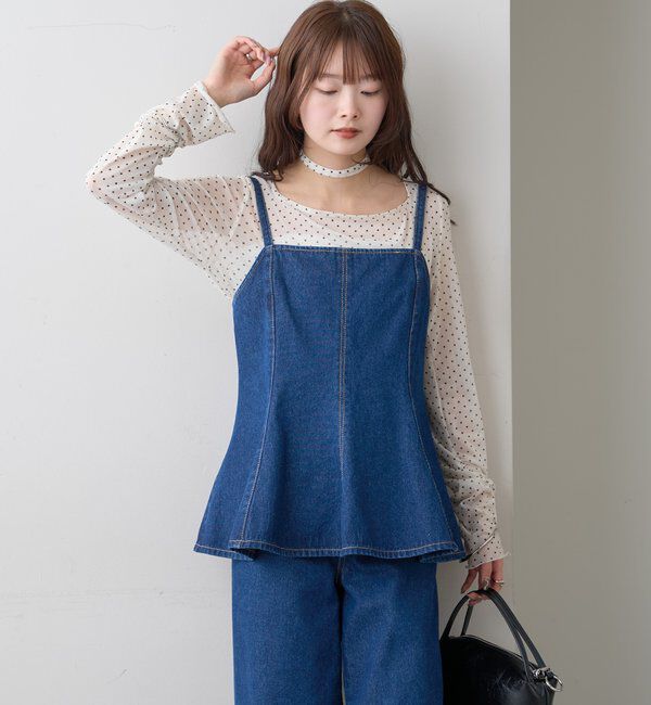  「ペプラムデニムビスチェ」|シャツ・ブラウス|