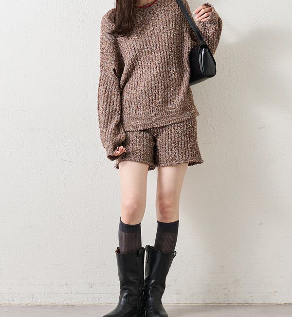  「スラブヤーンニットパンツ」|チノ|