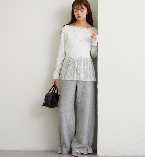  「レースペプラムリブロンT」|Tシャツ・カットソー|