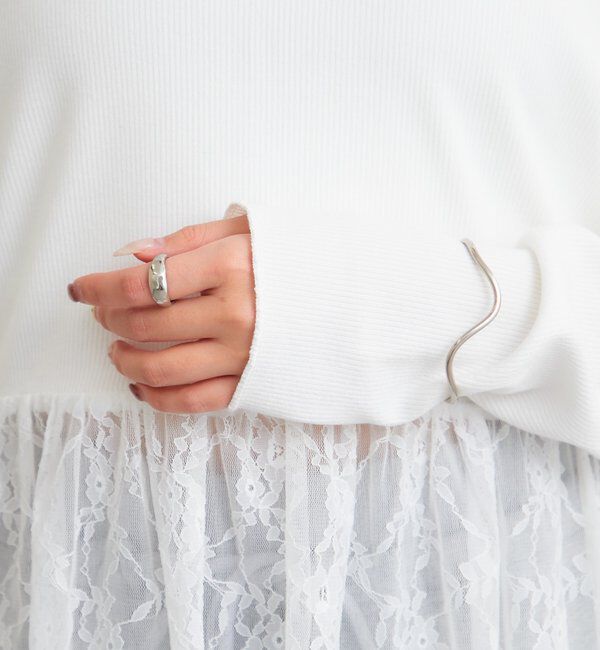  「レースペプラムリブロンT」|Tシャツ・カットソー|