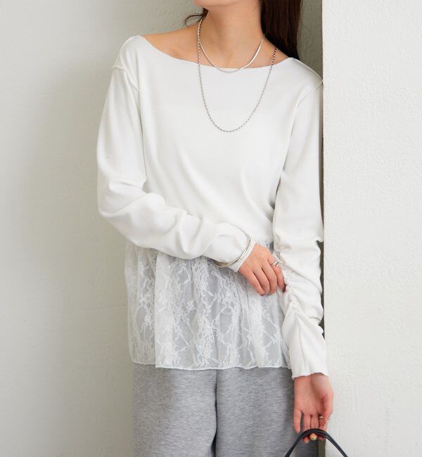  「レースペプラムリブロンT」|Tシャツ・カットソー|