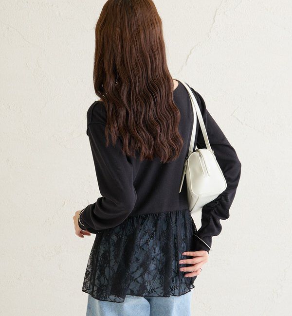  「レースペプラムリブロンT」|Tシャツ・カットソー|