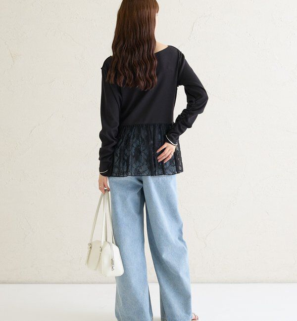  「レースペプラムリブロンT」|Tシャツ・カットソー|