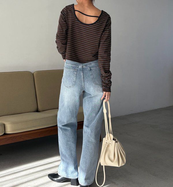  「【新色/人気アイテムがアップグレード】13ozハイウエストストレートデニム」|デニム|