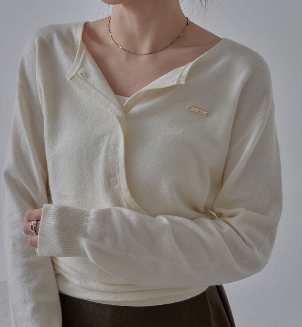  「カーディガン風アシメニット」|ニット・セーター|