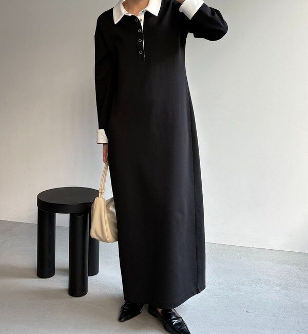  「【低身長サイズあり】〈C.L〉バイカラーポロカットワンピース」|ワンピース|