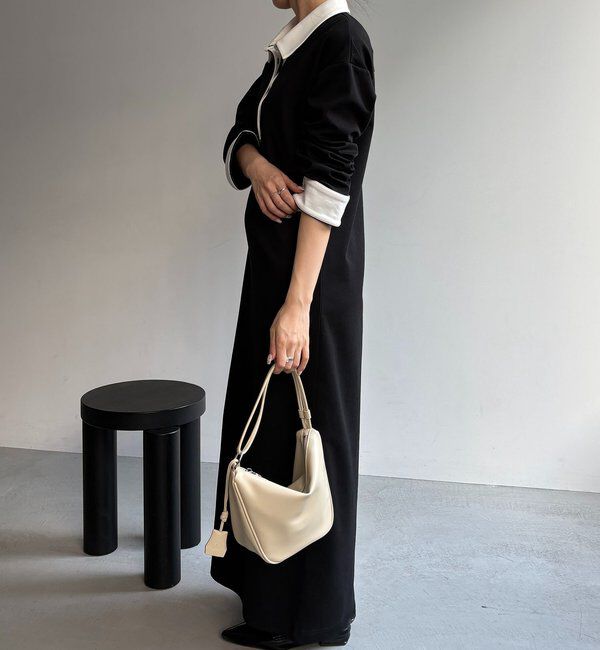  「【低身長サイズあり】〈C.L〉バイカラーポロカットワンピース」|ワンピース|