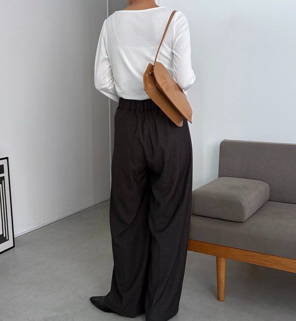  「ドレープアシメネックTシャツ」|Tシャツ・カットソー|