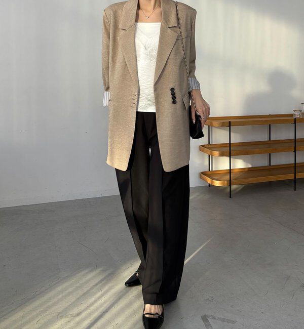  「【サイズ展開あり】〈C.L〉リネンタッチテーラードジャケット」|テーラードジャケット|