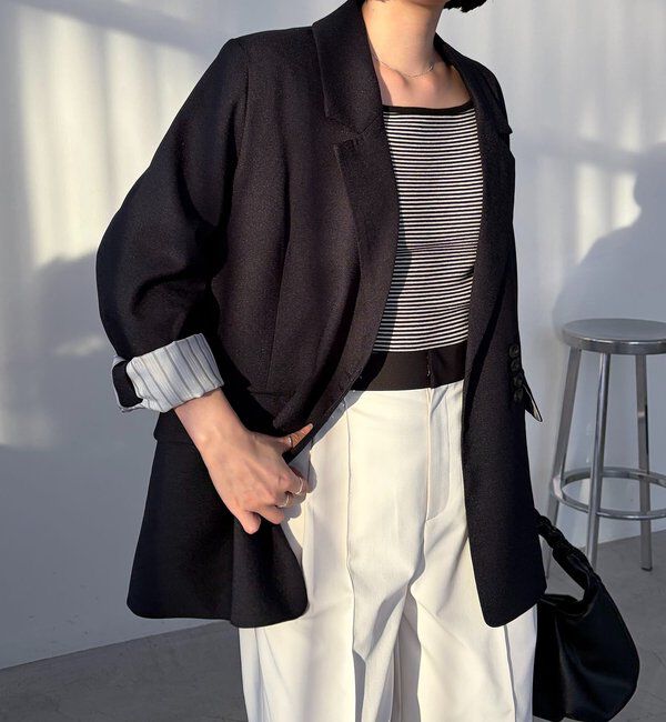  「【サイズ展開あり】〈C.L〉リネンタッチテーラードジャケット」|テーラードジャケット|