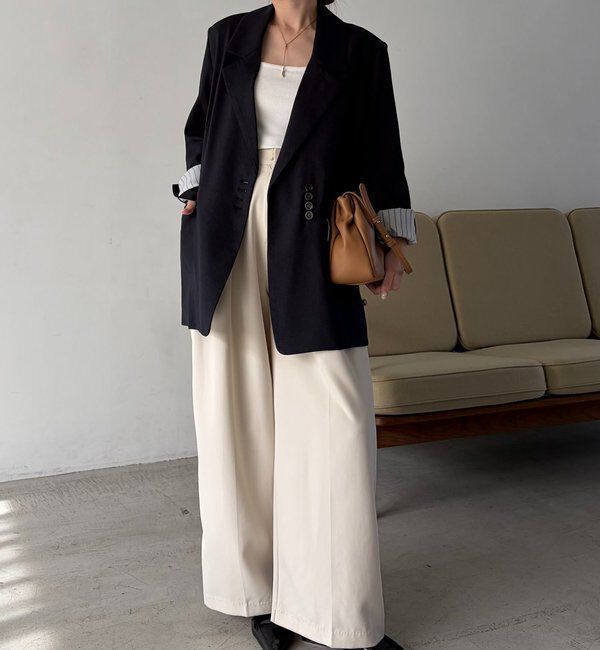  「【サイズ展開あり】〈C.L〉リネンタッチテーラードジャケット」|テーラードジャケット|