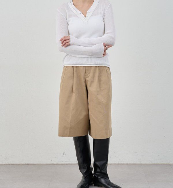  「【26SS予約】ヘンリーネックレイヤードニット」|ニット・セーター|