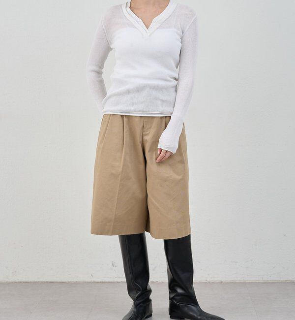  「【26SS予約】ヘンリーネックレイヤードニット」|ニット・セーター|