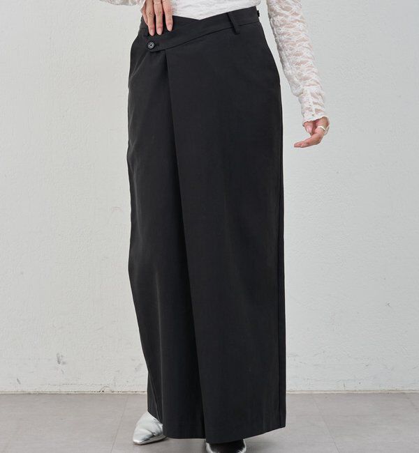  「【26SS予約】ウエストデザインスカート」|スカート|ブラック