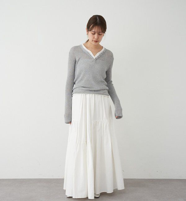  「【26SS予約】タフタボリュームスカート」|スカート|