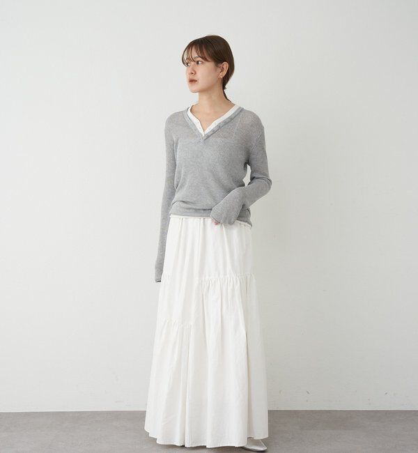  「【26SS予約】タフタボリュームスカート」|スカート|