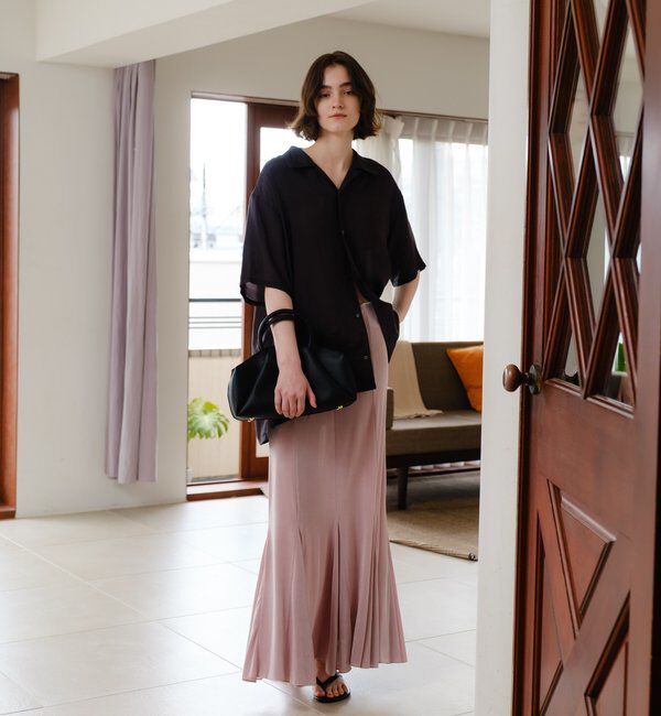  「シアーリブフレアースカート」|スカート|