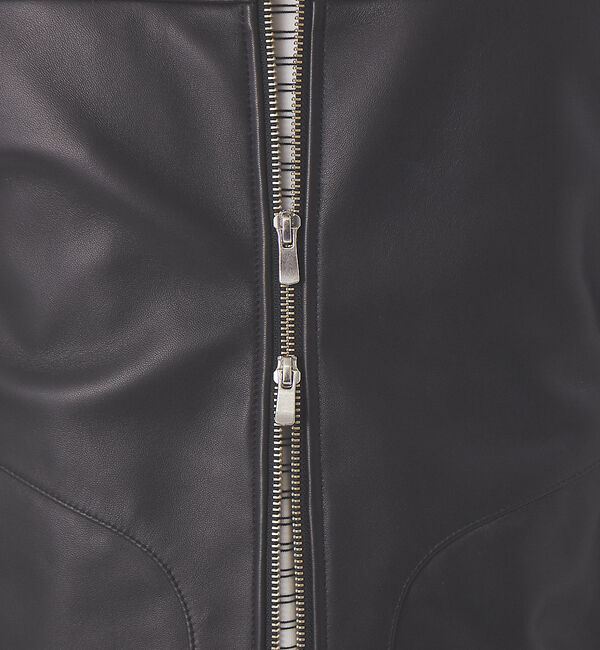 ABAHOUSE「ラムレザー スタンドカラー ブルゾン」|ブルゾン・スタジャン|