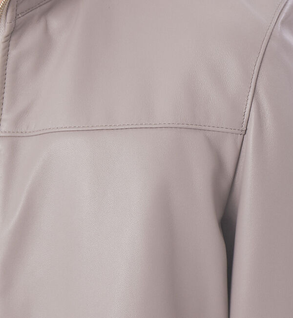 ABAHOUSE「ラムレザー スタンドカラー ブルゾン」|ブルゾン・スタジャン|