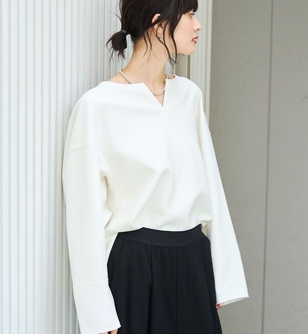 Rouge vif「ダブルフェイスプルオーバーブラウス【予約】」|シャツ・ブラウス|