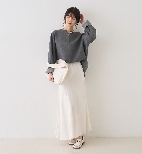 Rouge vif「ダブルフェイスプルオーバーブラウス【予約】」|シャツ・ブラウス|