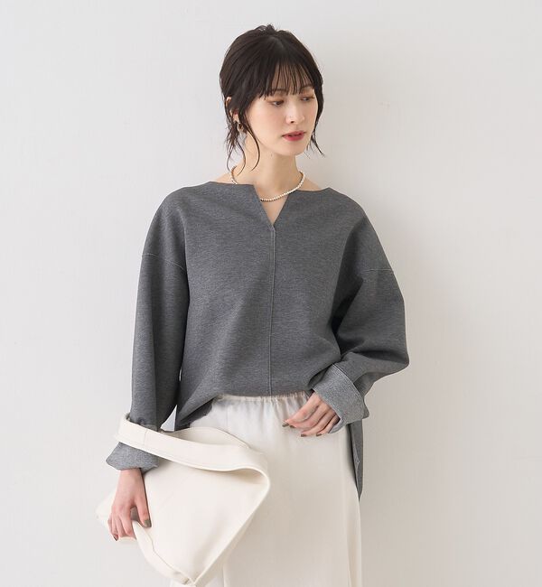 Rouge vif「ダブルフェイスプルオーバーブラウス【予約】」|シャツ・ブラウス|