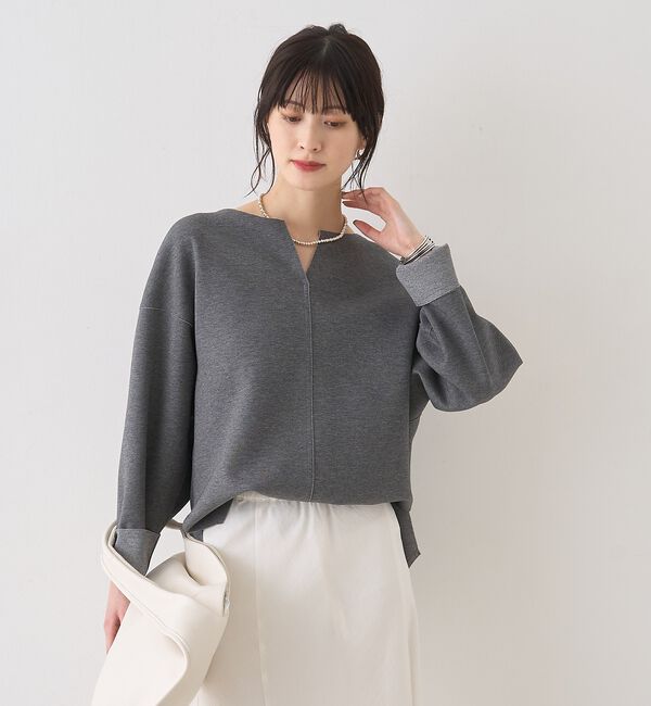 Rouge vif「ダブルフェイスプルオーバーブラウス【予約】」|シャツ・ブラウス|