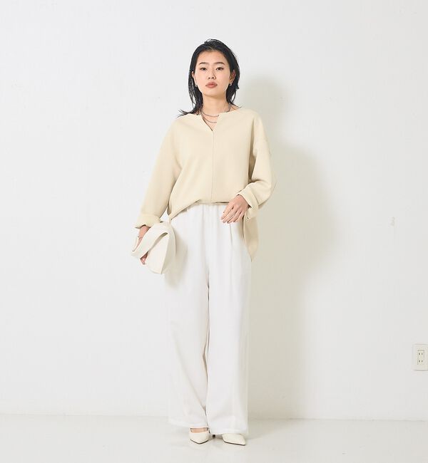 Rouge vif「ダブルフェイスプルオーバーブラウス【予約】」|シャツ・ブラウス|